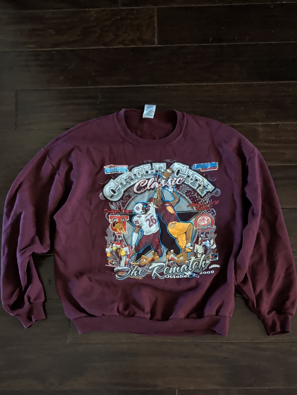 Y2K HBCU Alabama A&M vs Tuskegee - Double Sided Circle City Classic  Sweatshirt